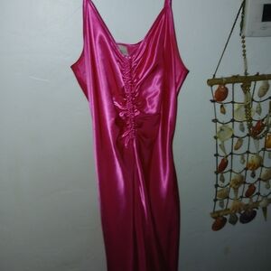 a new day Fuchsia Satin Chemise